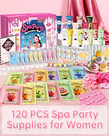 Spa Party Supplies for Women, Hand Cream, Lip Balm, Under Eye Patches, Lip Mask - Image 9