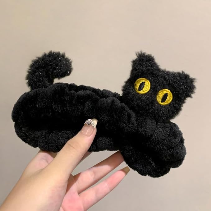 Funny Cat Headband for Women, Cute Animal Duck Frog Dinosaur Snail Kawaii Spa - Image 4