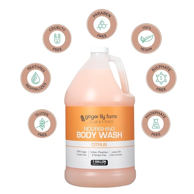 Ginger Lily Farms Club & Fitness Nourishing Body Wash, 100% Vegan & Cruelty-Free - Image 5