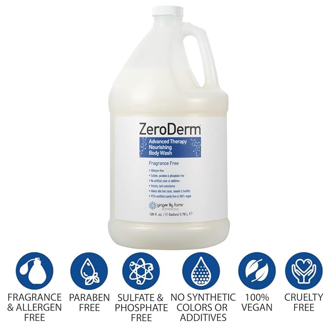 Ginger Lily Farms Botanicals ZeroDerm Advanced Therapy Nourishing Body Wash - Image 3
