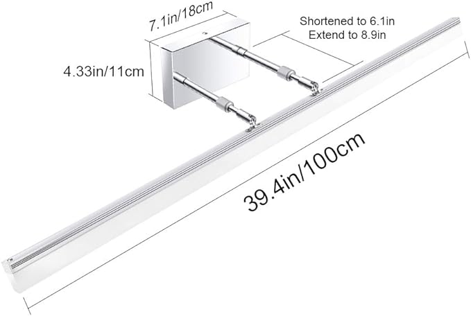 Aipsun 40 inch Modern LED Vanity Lights Adjustable Bathroom Light Fixtures Over - Image 7