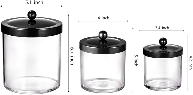 SheeChung 3-Pack Plastic Apothecary Jars - Image 6