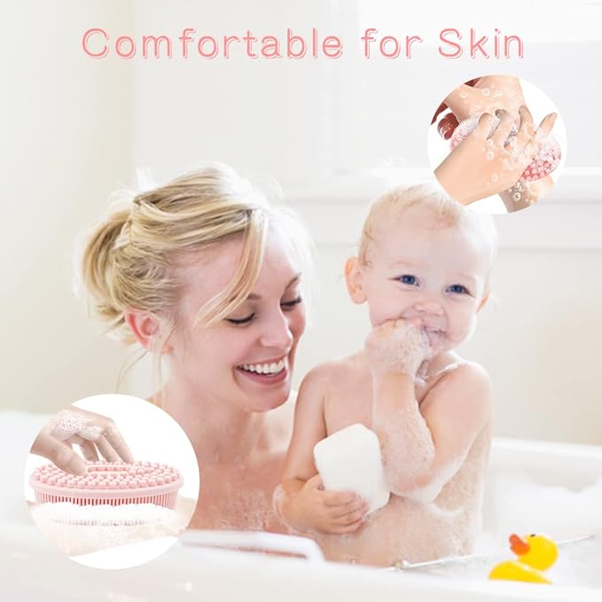 3 Pack Silicone Body Scrubber, Soft Silicone Loofah Exfoliating Body Scrubber - Image 5