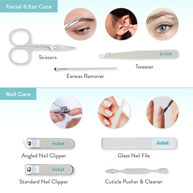 Éclat Manicure Pedicure Kit for Men & Women, Cuticle Pusher, Personal Care - Image 4