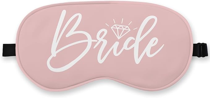 Bride Silk Eye Mask for Sleeping, Bride Eye Mask, Bridal Shower Gifts Blindfold by QLMX