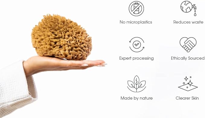 Naroa Soft Natural Shower Sponge | Gentle Sea Loofah - Image 5