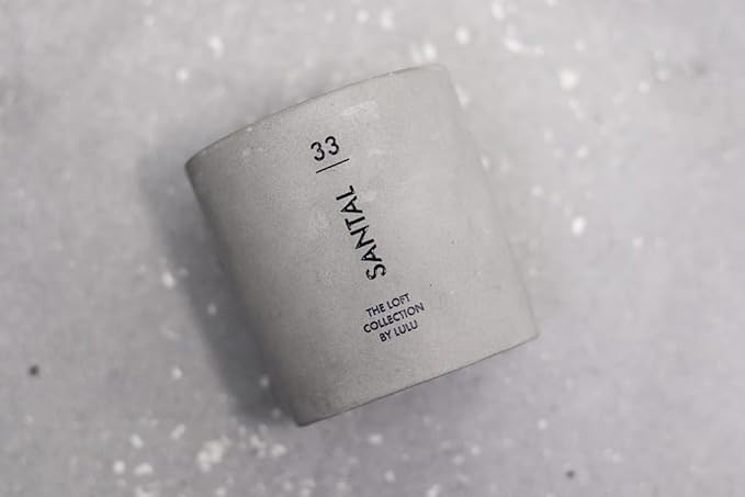 Lulu Candles | Santal Scented Candle | The Loft Collection | Concrete Cement - Image 3