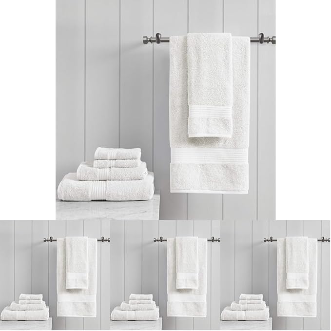 Madison Park Organic 100% Cotton Bathroom Towel Set, Hotel & Spa Quality Highly by MADISONPARK