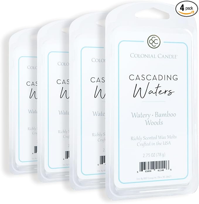 Colonial Candle Cascading Waters Scented Wax Melts, Wax Melt Warmer Cubes by ColonialCandle