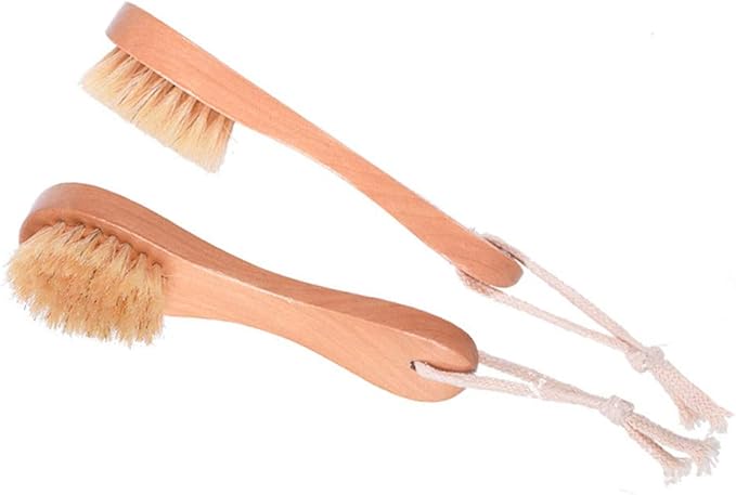 Natural Bristles Wooden Face Cleaning Brush Wood Handle Facial Cleanser Nose - Image 5