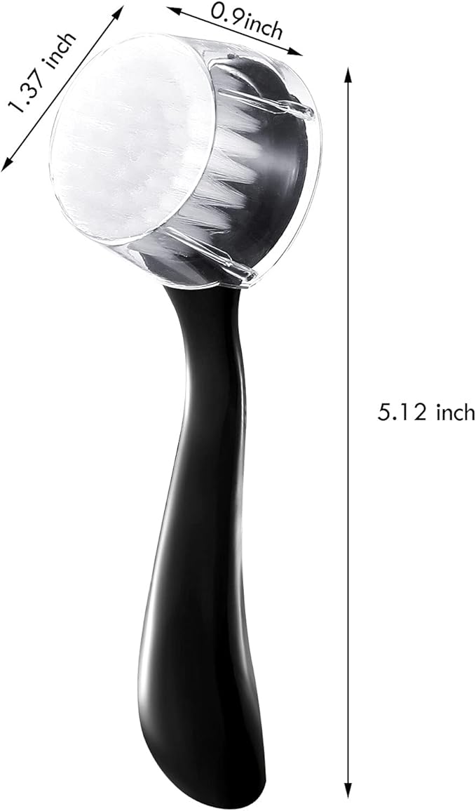 3 Pieces Facial Cleansing Brush Acrylic Handle Face Scrubbers Soft Bristle - Image 6