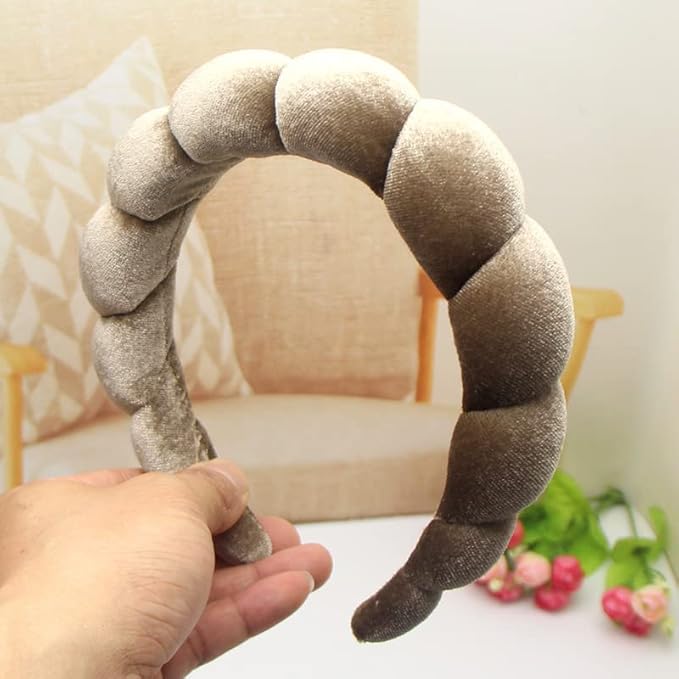 Fashion Headbands for Women Padded Fabric Hair Bands Wide Velvet Non Slip - Image 5