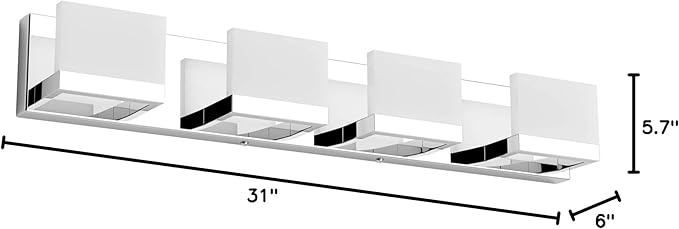 Tipace Dimmable Modern 4 Lights LED Vanity Light - Image 9