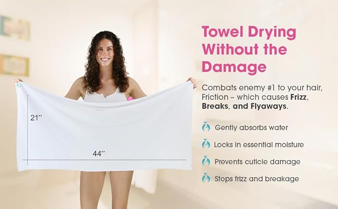 Hair RePear The Ultimate Hair Towel – Standard 21" x 44" Cotton Hair Towel - Image 6