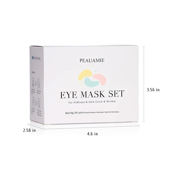 PEAUAMIE Under Eye Patches Gold and Hyaluronic Acid - Image 8