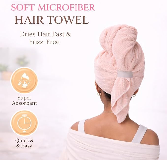 Luxury Microfiber Hair Towel Wrap - Image 5