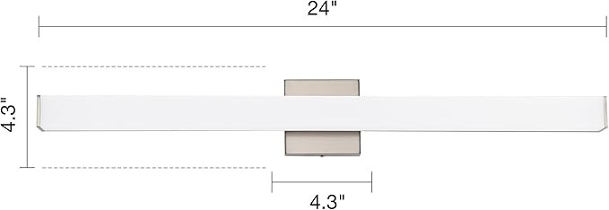 LED Bathroom Vanity Light Fixtures 31.5in Brushed Nickel, Dimmable24W 4000K - Image 4