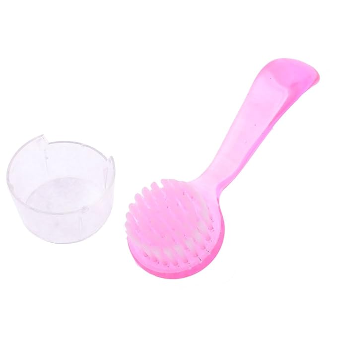 uxcell Plastic Grip Round Bristle Face Facial Cleaning Washing Brush Skin Care by uxcell