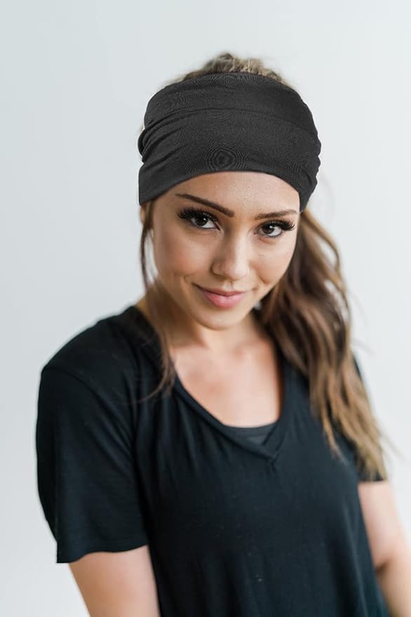 GiLi 2 Pack Wide Headbands for Women Boho African Knotted Non Slip Fashion Hair - Image 2