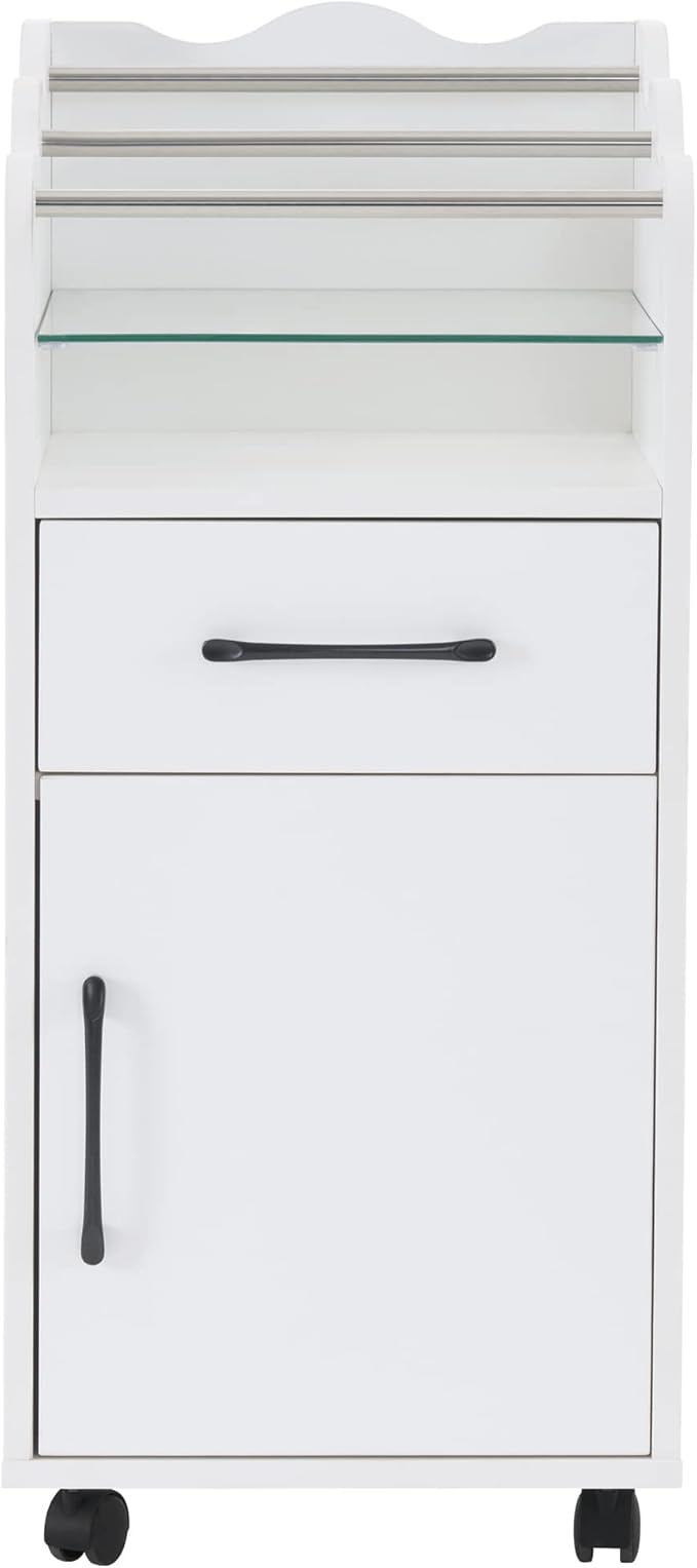 BarberPub Salon Cart with Storage Cabinet with Engineered Wood, Rolling Salon - Image 9