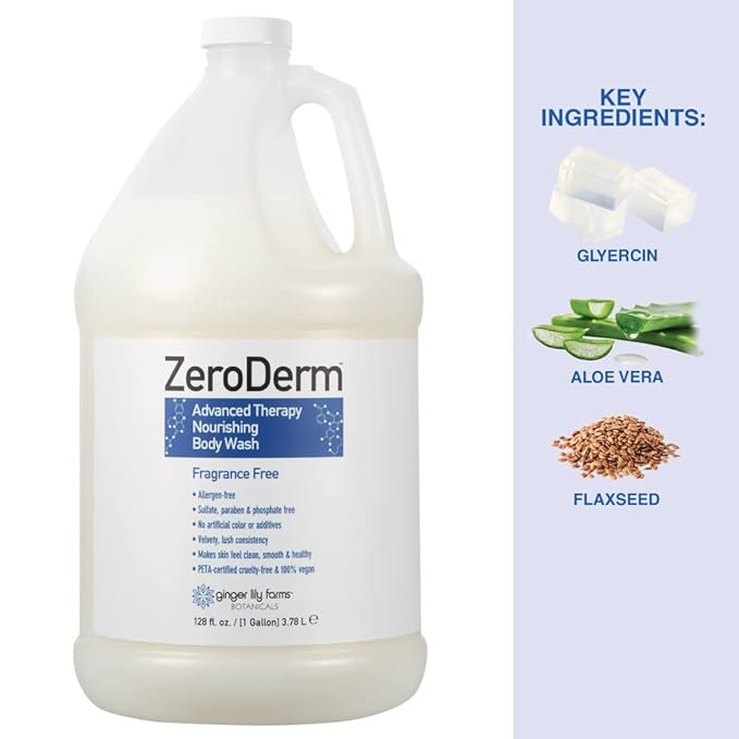 Ginger Lily Farms Botanicals ZeroDerm Advanced Therapy Nourishing Body Wash - Image 6