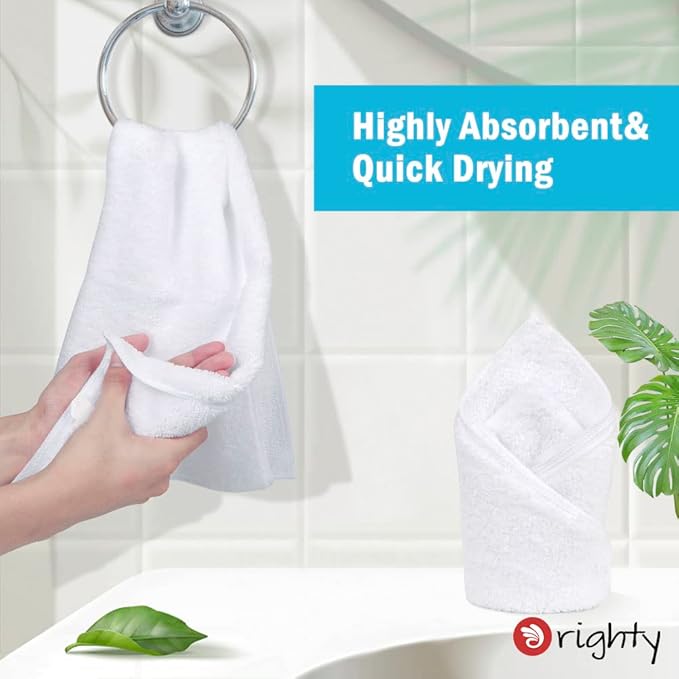 Orighty 6-Pack White Hand Towels - Image 3