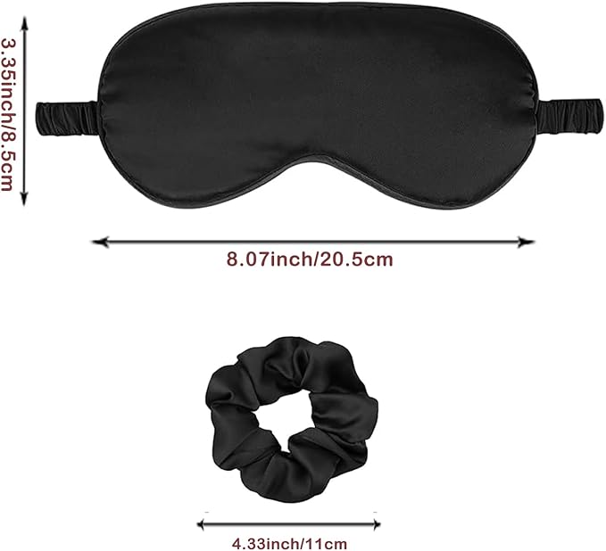 Satin Eye Mask 8Pcs Silk Sleep Masks Silky Blindfold Eyeshade Blackout Eyes - Image 3