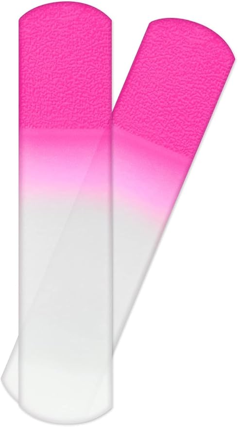 SIUSIO 2Pcs Pink Glass Foot File Pedicure Rasp Dead Skin Remover Calluses Corn - Image 3