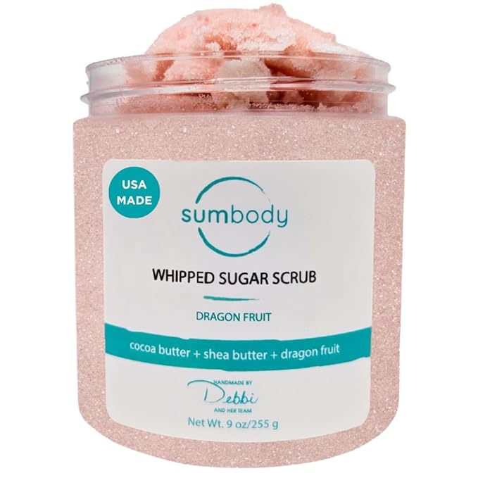 Sumbody USA Dragon Fruit Shea Sugar Body Scrub Moisturizing Exfoliating Body by SUMBODY