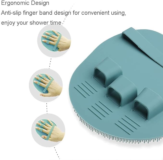 2 Pack Soft Silicone Shower Brush, Body & Face & Short Hair Wash, Bath - Image 6