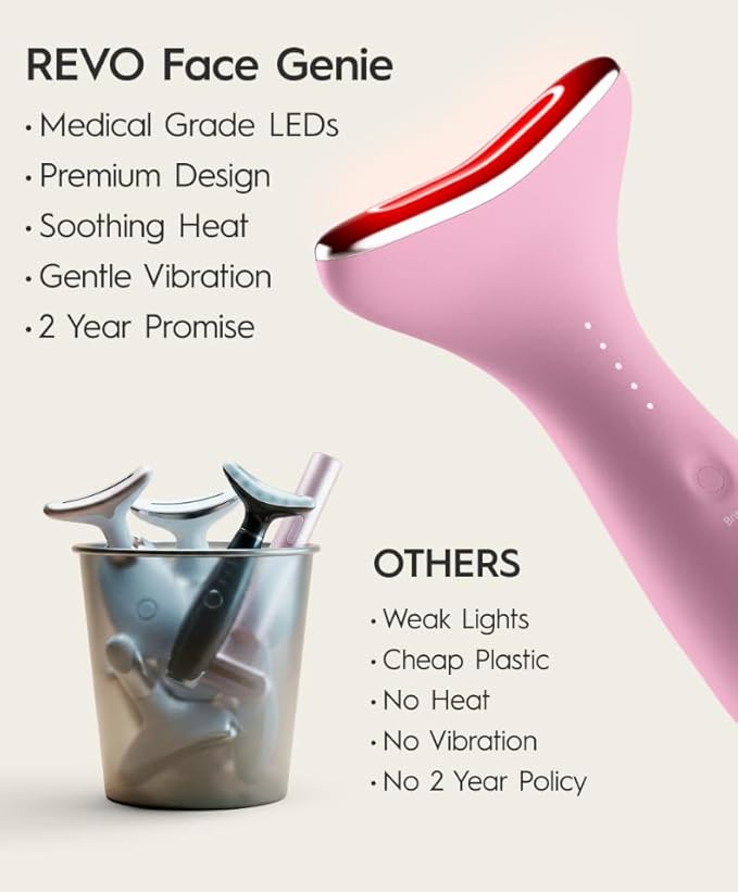 REVO Genie Facial Massager for Face and Neck, LED Face Lift Device - Image 5