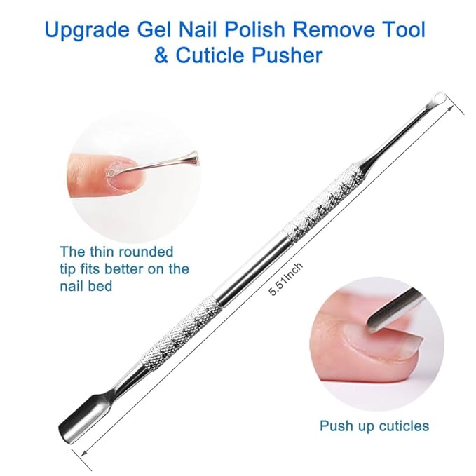 Professional Manicure Tools Set, Stainless Steel Cuticle Nipper, Upgrade Gel - Image 3