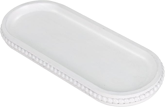 MAONAME Oval Long Narrow Wood Tray, Rustic Decorative Tray by MAONAME