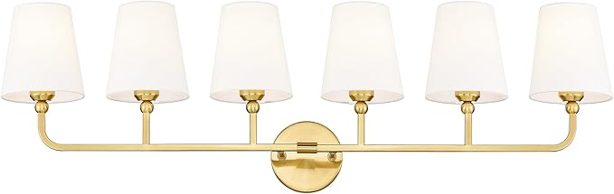 Bathroom Light Fixtures, 42 Inch Brushed Gold Vanity Lights by Metwet