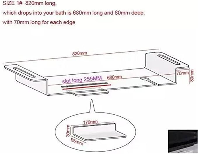 WANLIAN 33inch Luxury Bathtub Caddy - Image 3