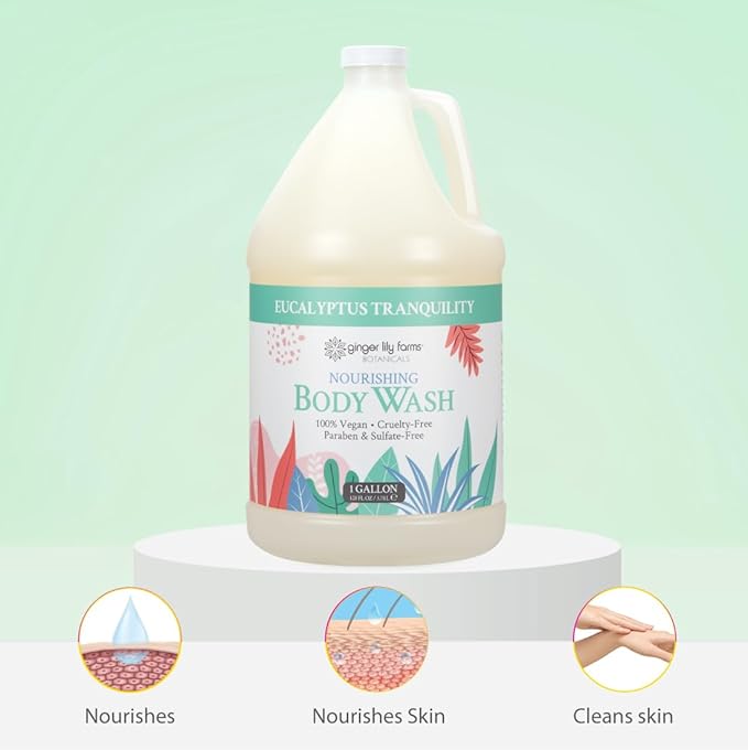 Ginger Lily Farms Botanicals Nourishing Body Wash, Eucalyptus Tranquility - Image 5
