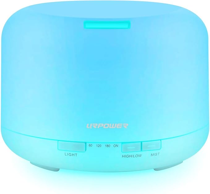 URPOWER Upgraded 500ML Essential Oil Diffuser Humidifiers Ultrasonic by URPOWER