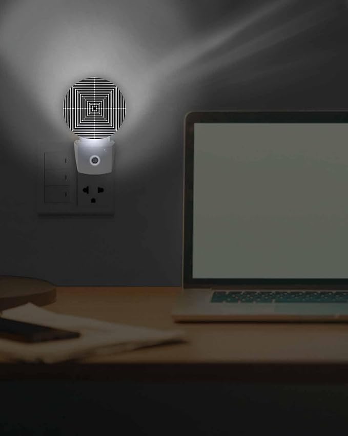 Night Lights Auto Sensor Black Aesthetic Night Light Lines Perspective Box - Image 7