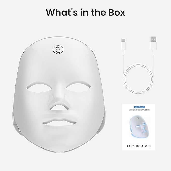 SUERBEATY Red Light Mask For Face, 7-1 Colors Red Light Face Mask, Facial - Image 8