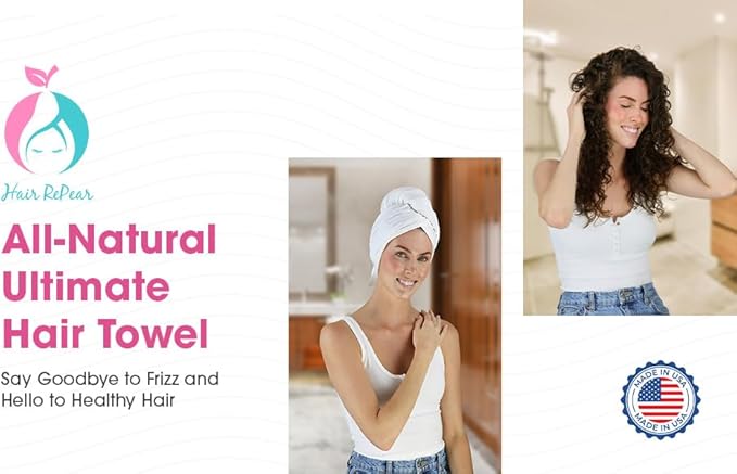 Hair RePear The Ultimate Hair Towel – Standard 21" x 44" Cotton Hair Towel - Image 8