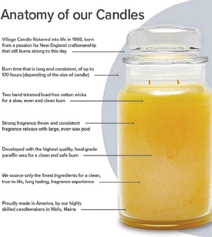 Village Candle Crisp Apple Large Glass Apothecary Jar Scented Candle, 21.25 oz. - Image 3