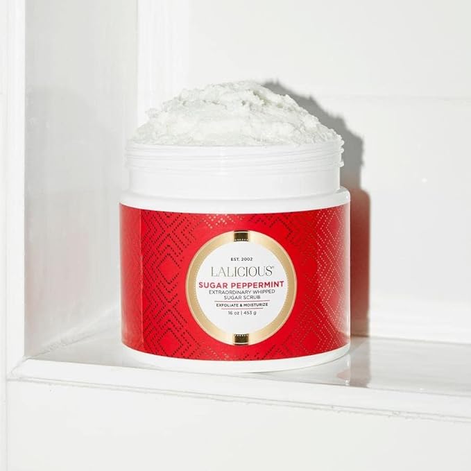LALICIOUS Sugar Peppermint Exfoliating & Moisturizing Body Scrub | Coconut Oil - Image 4