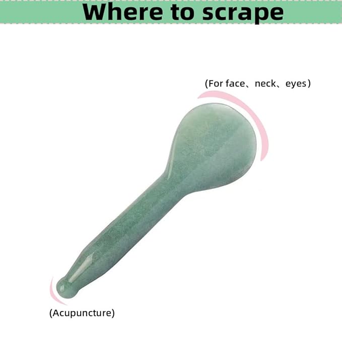 Jade Gua Sha Massage Tools Facial Tool Natural Green Gua Sha Anti Aging Facial - Image 5