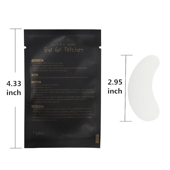 myaokue-up 100 Pairs Eye Gel Pads, Lint Free Under Eye Patches - Image 3