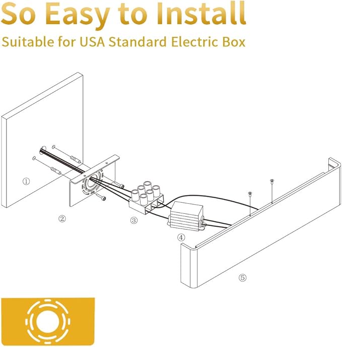Aipsun 20W/24in Rectangular LED Black Modern Wall Sconce Horizontal Up and Down - Image 7