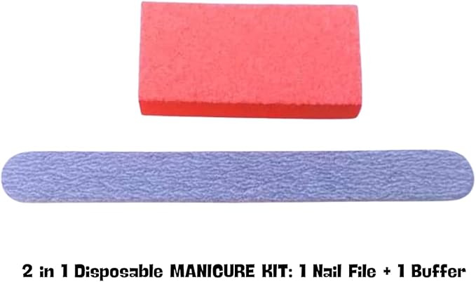 Disposable Nail Care Kit Set, 4-in-1 Pedicure Kit w/Pumice Sponge and 2-in-1 - Image 3