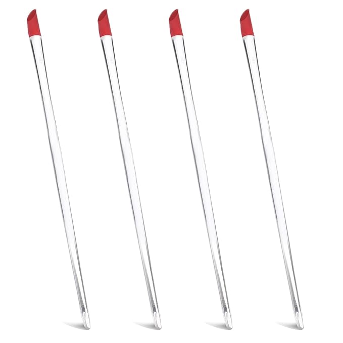 4 Pcs Rubber Tipped Cuticle Pusher, Dual-Ended Tipped Nail Art Tool, Nails by Unknown