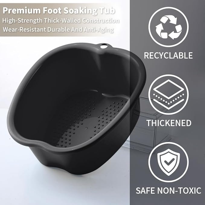 Foot Soaking Tub Large Size Foot Basin Sturdy Soaking Feet Bucket Massager Tub - Image 5