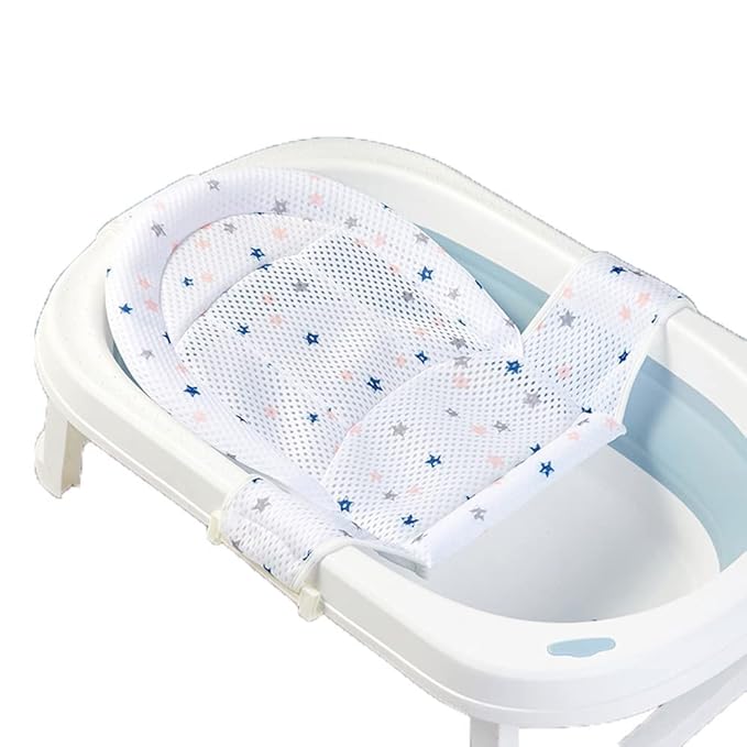 Breathable Mesh Newborn Baby Bath Mat Floating Foam Baby Tub Pillow Adjustable - Image 2