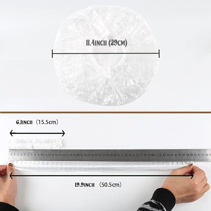 Shower Cap 100 Pcs Disposable Plastic Bath Cap - Image 4